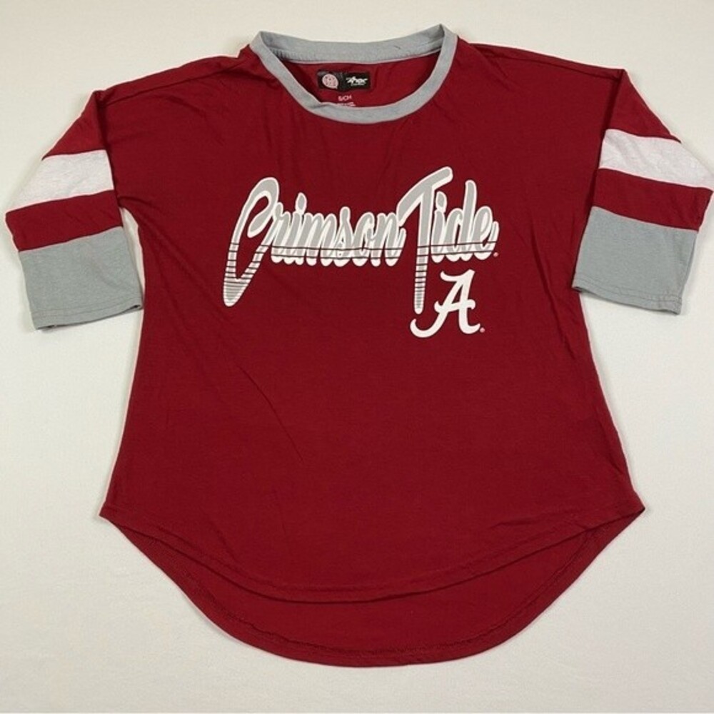 Crimson Tide Women's Long Sleeve Tee - Red and Gray